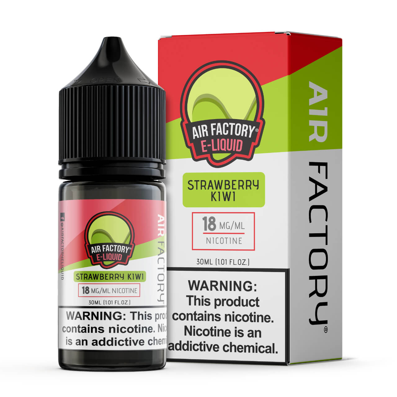 Air Factory Strawberry Kiwi Nicotine Salt E Juice 30ml - 18 MG