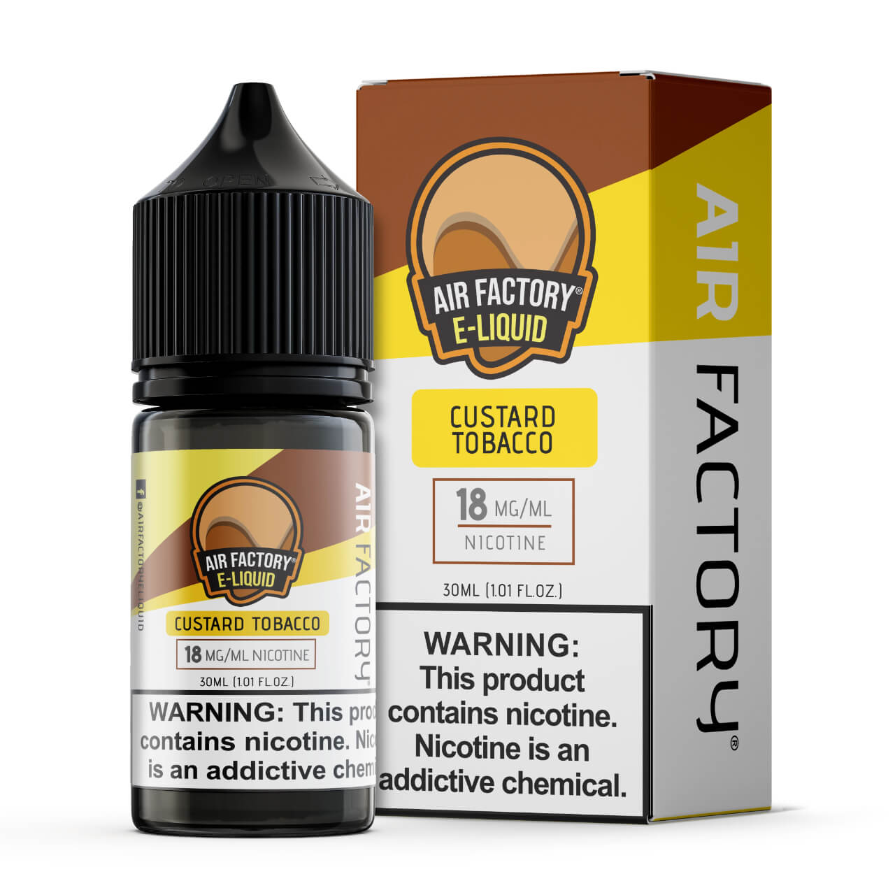 Air Factory Salt Nicotine Ejuice Custard Tobacco 30ml - 18 MG