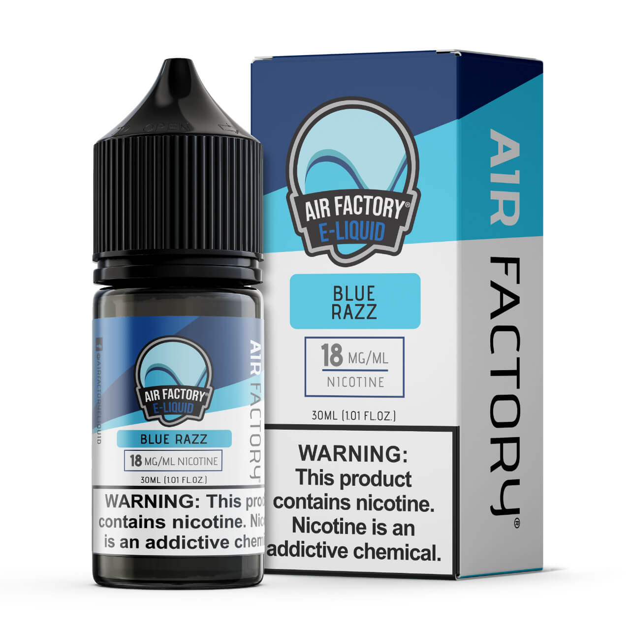Air Factory Blue Razz Nicotine Salt E Juice 30ml - 18 MG