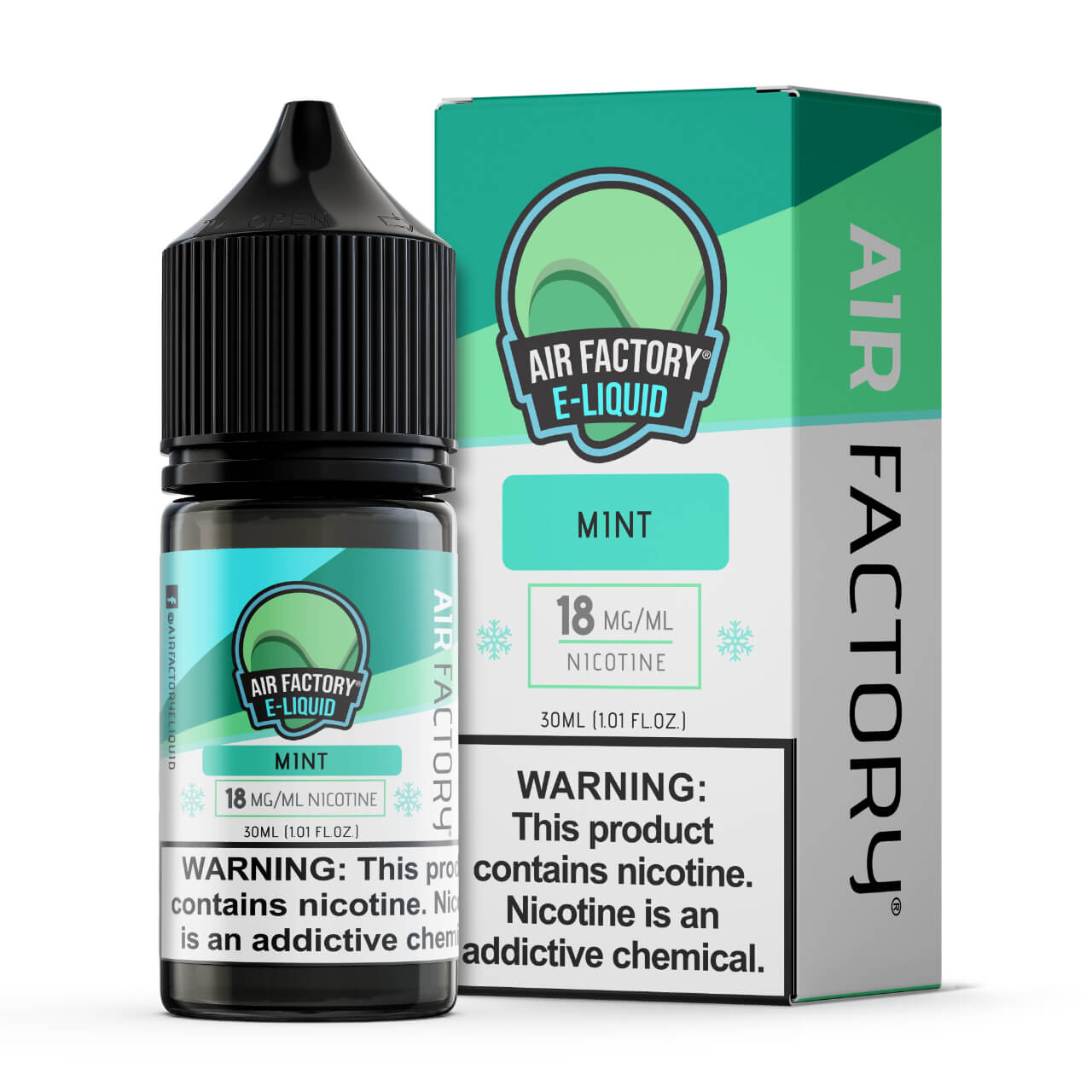 Air Factory Mint Nicotine Salt Vape Juice 30ml - 18 MG