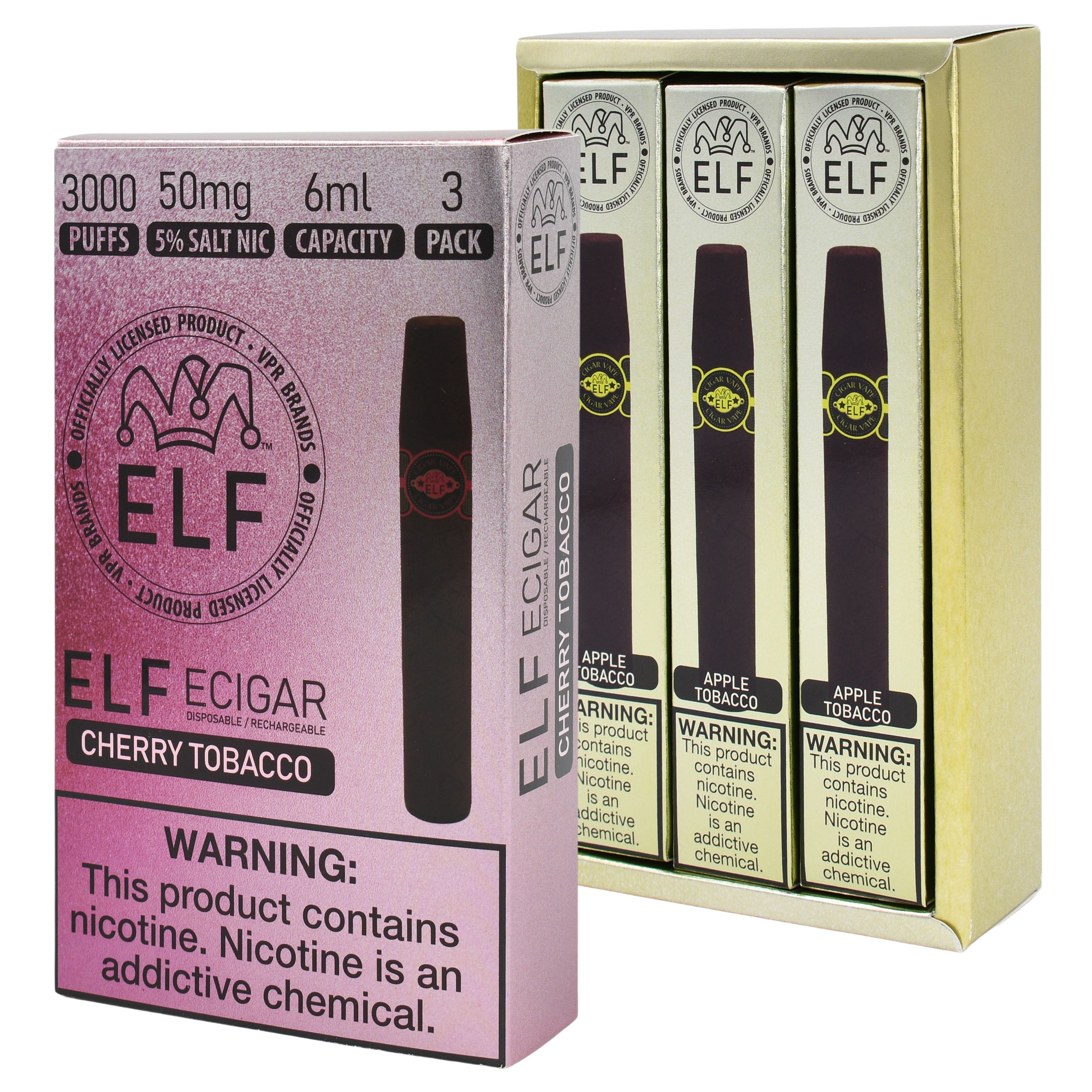 Vape Cigars All Tobacco Flavors 3PCS Brick