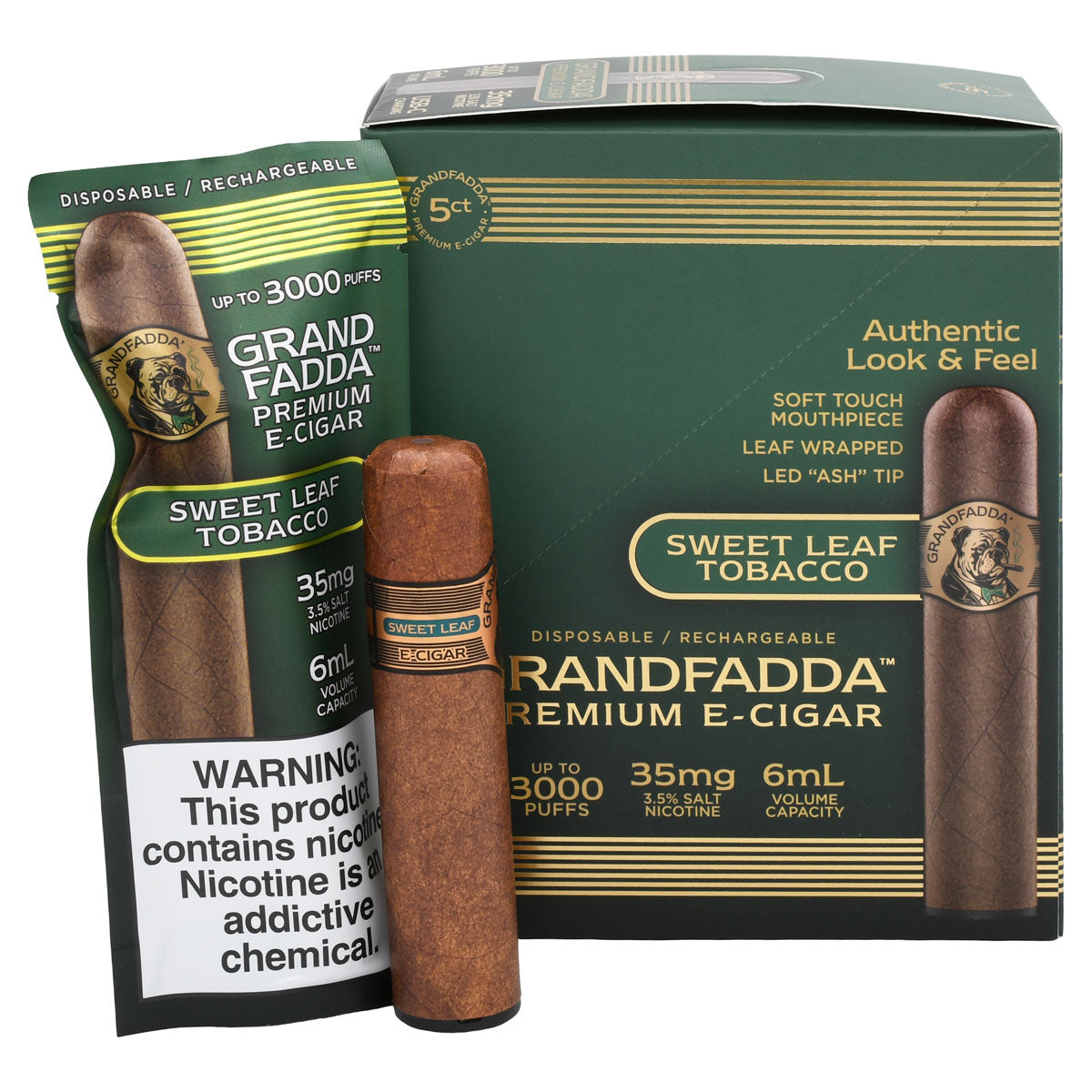 Sweet Leaf E-Cigar 5-Pack | Grandfadda Gordo