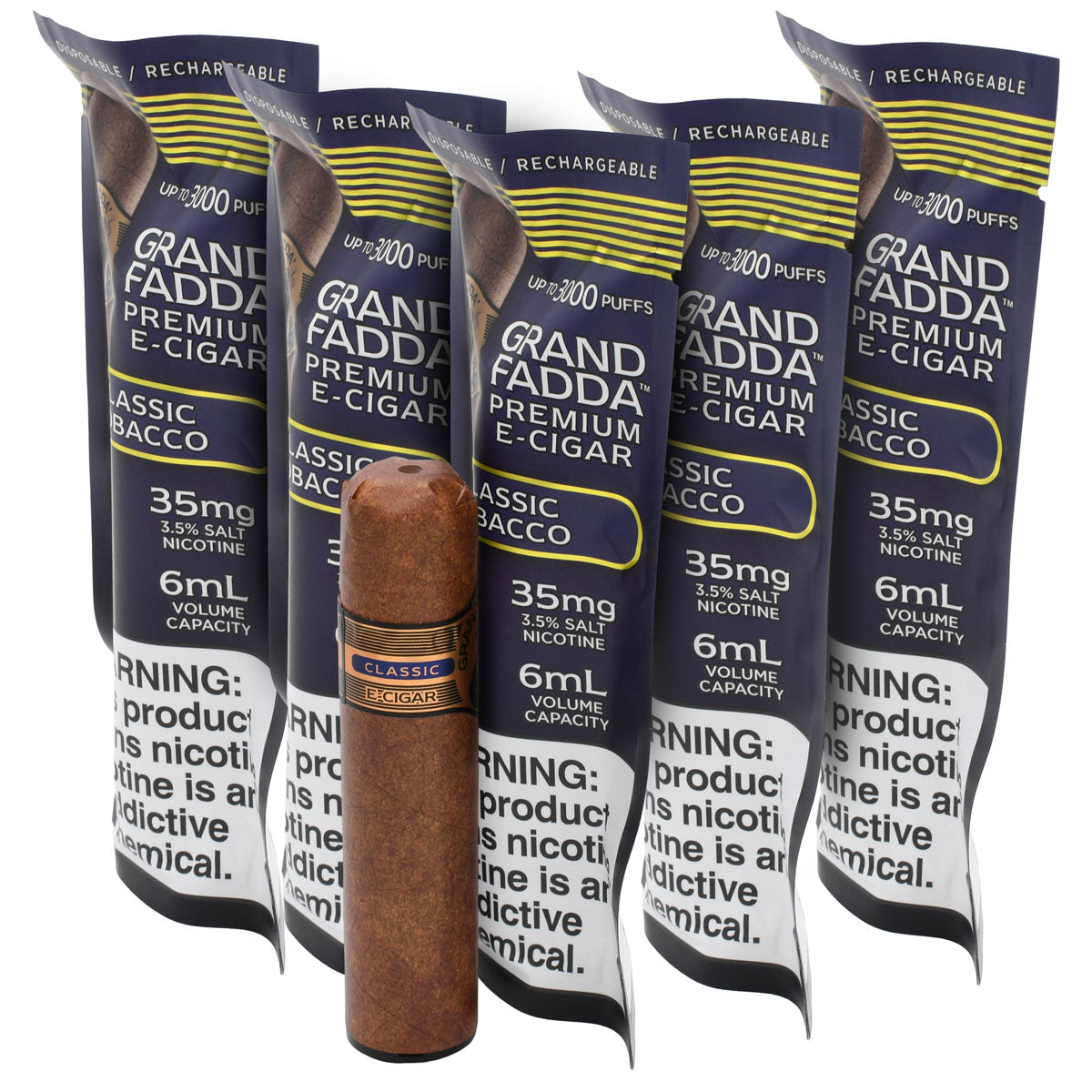 Classic Tobacco E-Cigar 5-Pack