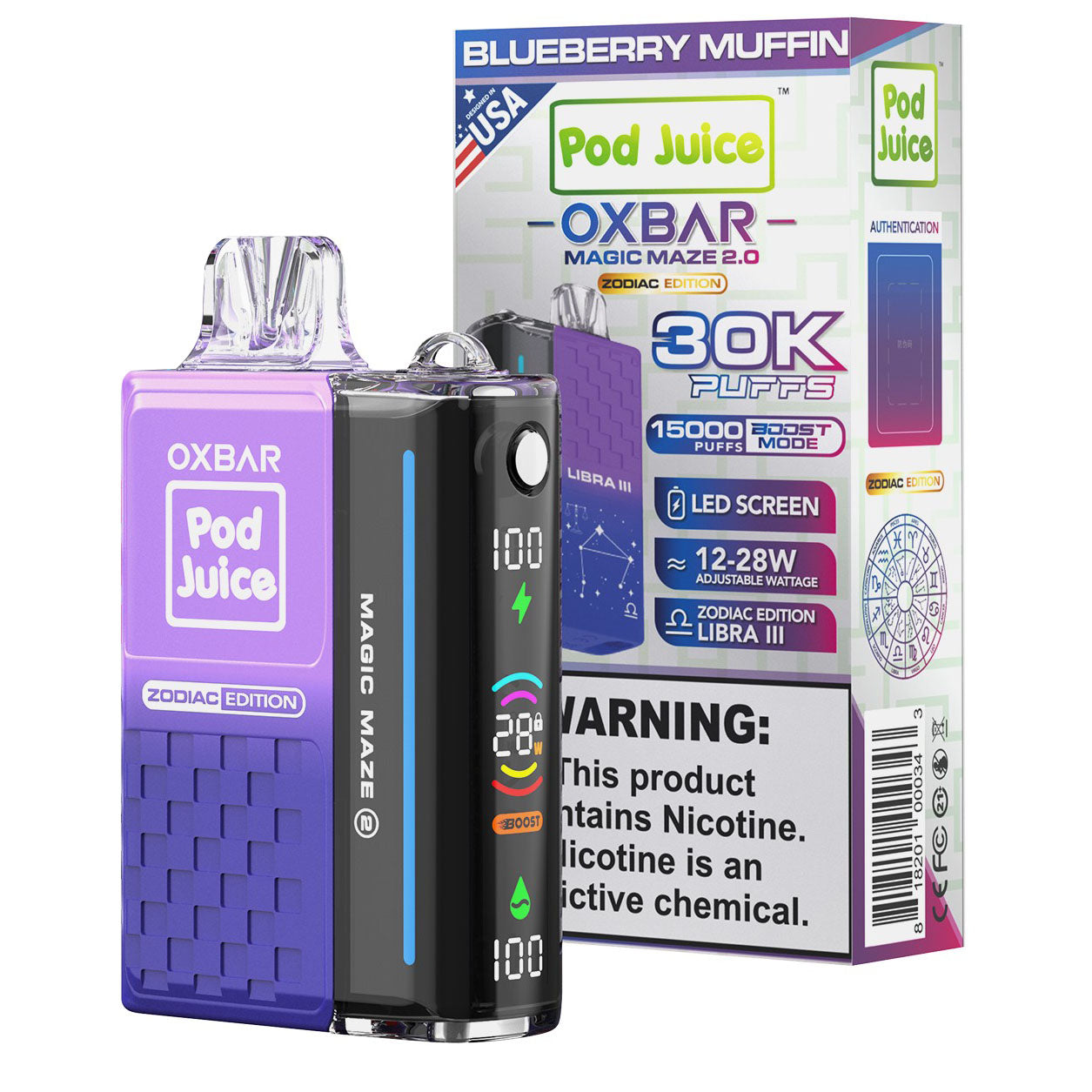 OXBAR Magic Maze 2 | Zodiac Edition 30K POD Juice Disposable