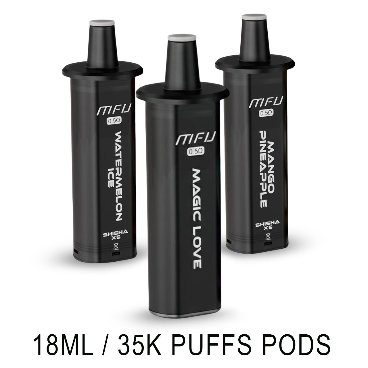Replacement Pod For MFU SHISHA X5 Hookah Vape | 1PC, 18mL / 35K Puffs