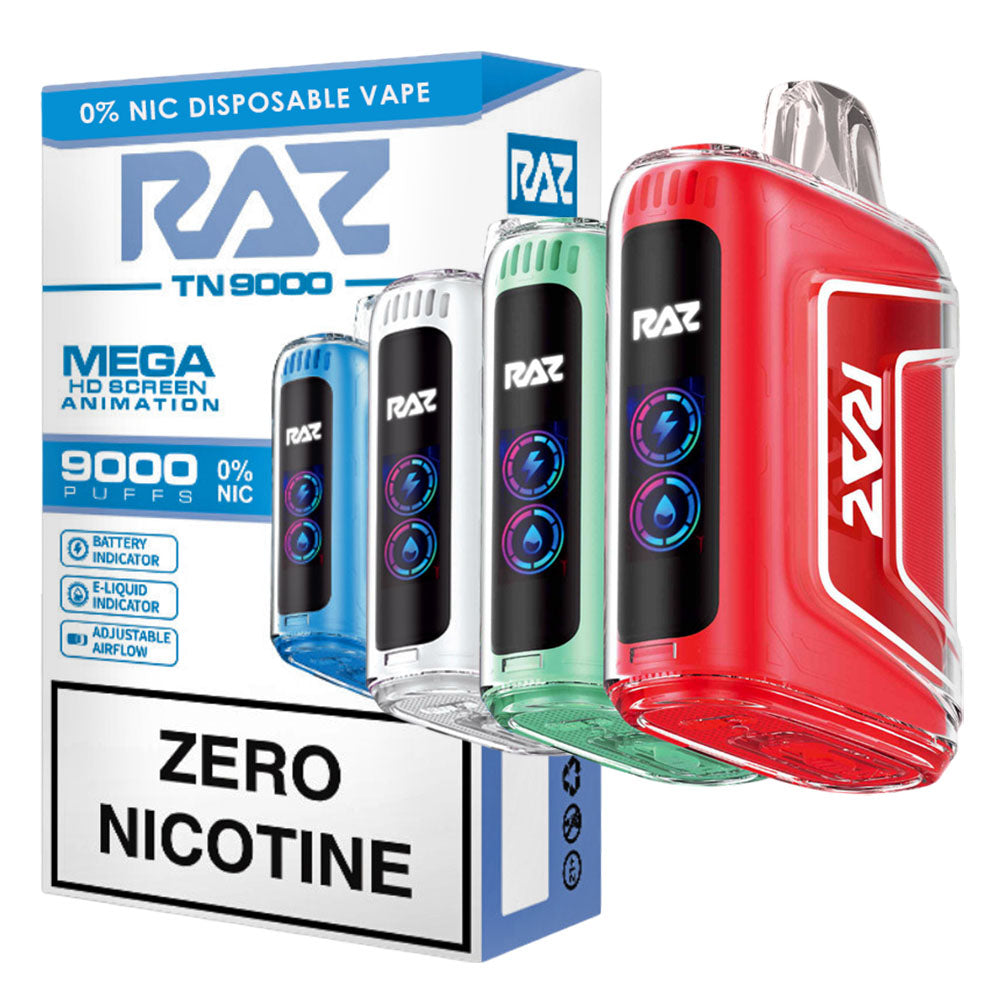 RAZ Zero Nicotine TN9000 Vape Disposables