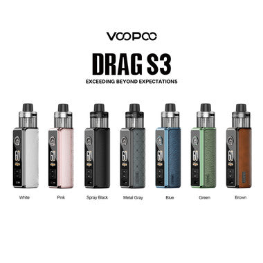 VooPoo Drag S3 Vape Kit Refillable Pod Mesh Coils Type C Charging