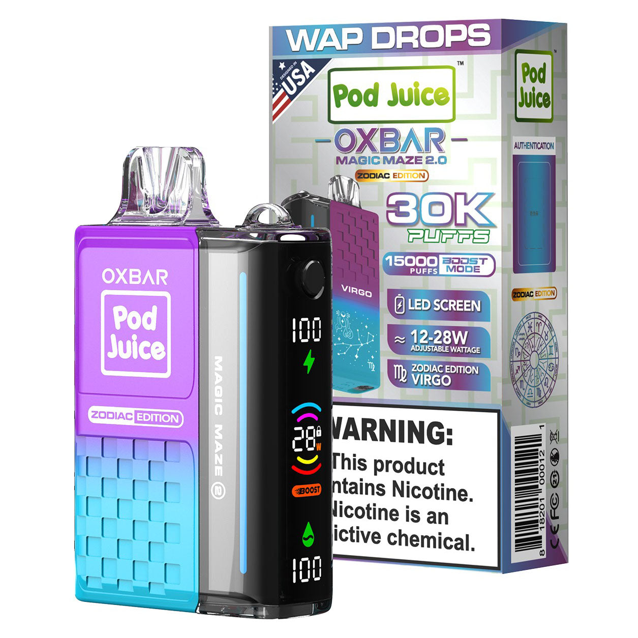 OXBAR Magic Maze 2 | Zodiac Edition 30K POD Juice Disposable