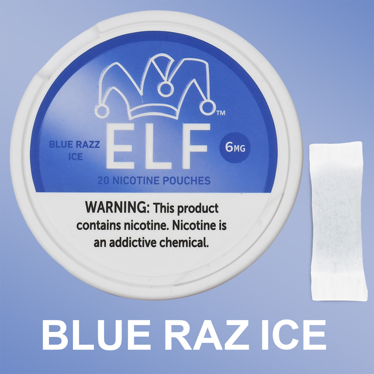 Blue Razz Ice 20ct Nicotine Pouches Can