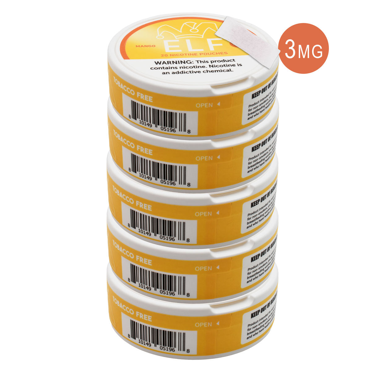 Mango 3MG Nic Pouches 5-Pack