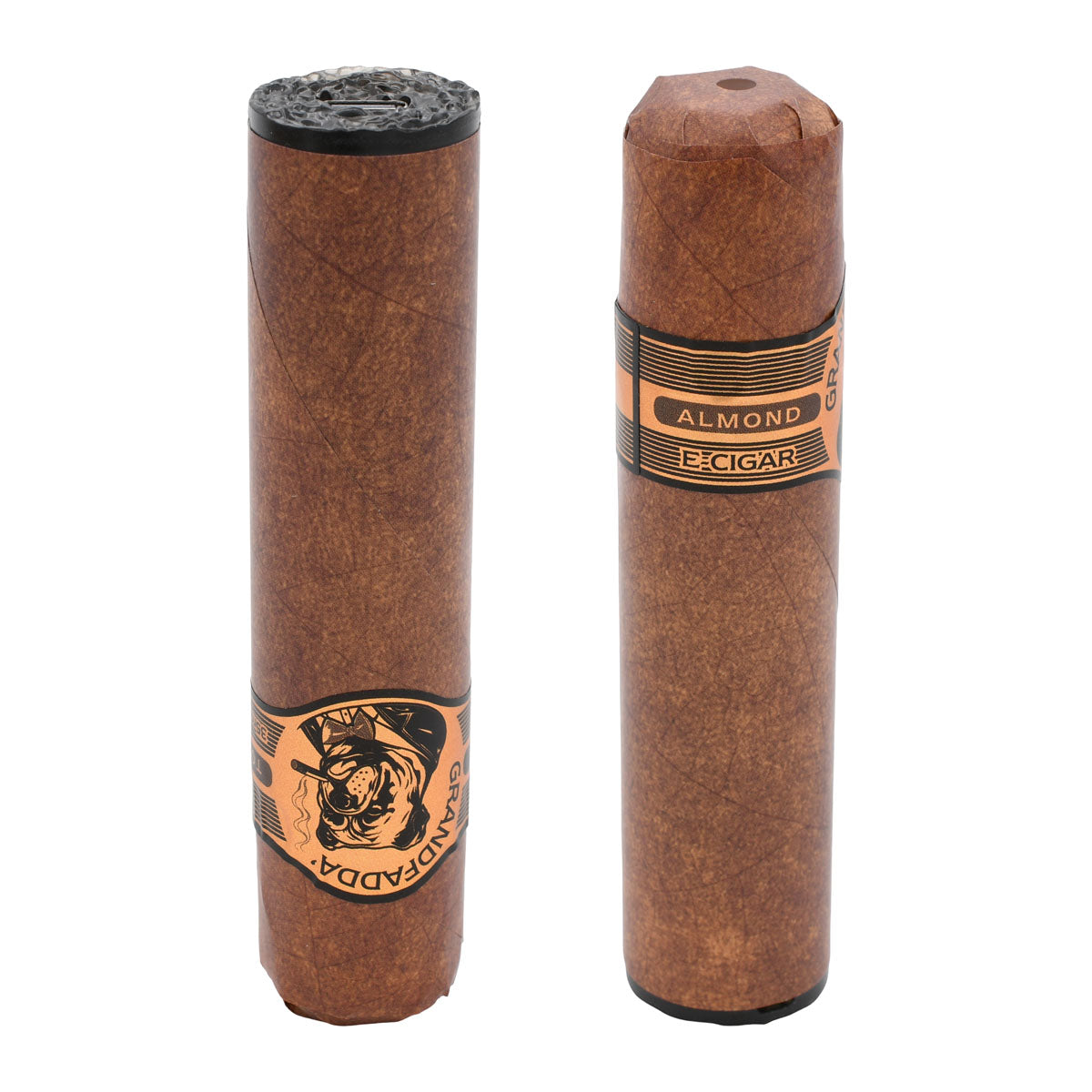 Almond Tobacco Gordo E-Cigars by Grandfadda - top and bottom view
