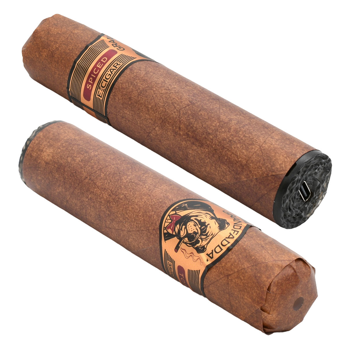 Spiced Tobacco Gordo E-Cigars by Grandfadda - side view