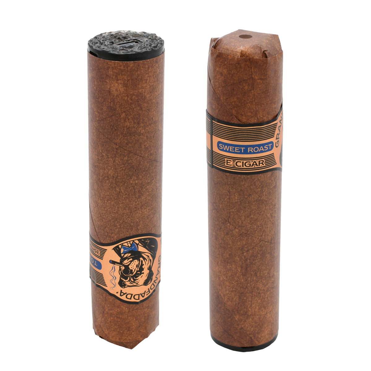 Sweet Roast Tobacco Gordo E-Cigars by Grandfadda - top and bottom view