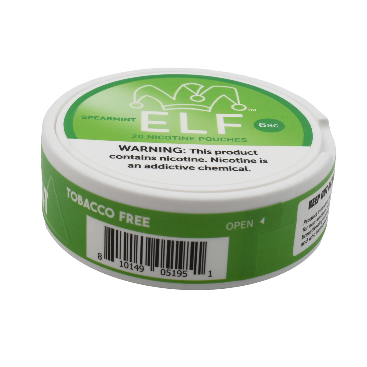 Spearmint 20ct Nicotine Pouches Can