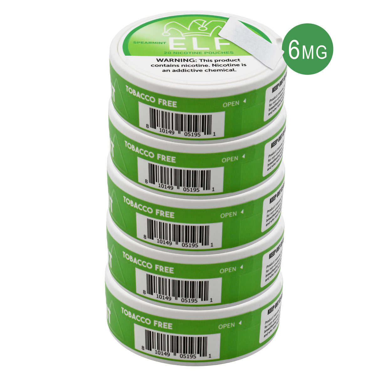 Spearmint 6MG Nic Pouches 5-Pack
