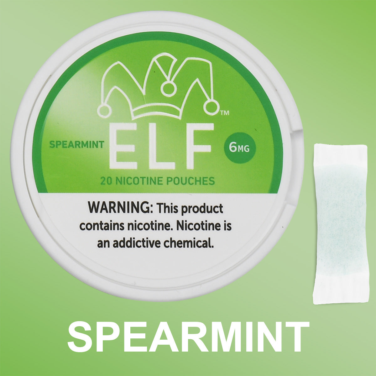 Spearmint 20ct Nicotine Pouches Can