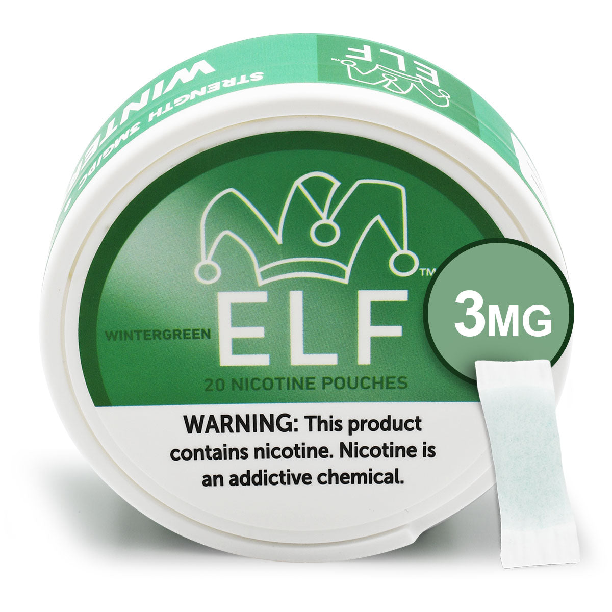 Wintergreen 3 MG Nicotine Per Pouch