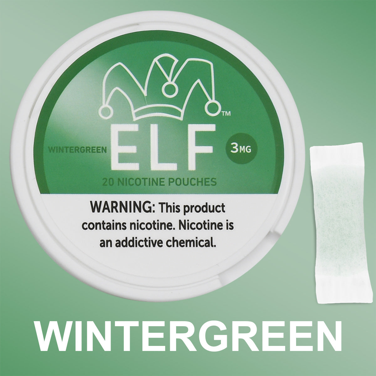 Wintergreen 20ct Nicotine Pouches Can